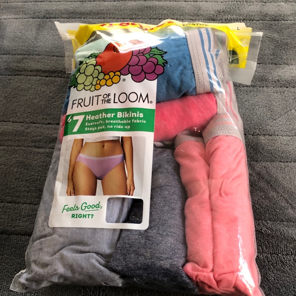 Fruit of the Loom Colorful Heather Bikinis Packed